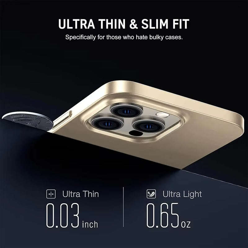 Luxury iPhone Matte Hard PC Case — Ultra-Thin Solid Color Back Cover, Slim Shockproof Design, Anti-Fingerprint Scratch-Resistant Non-Slip Finish