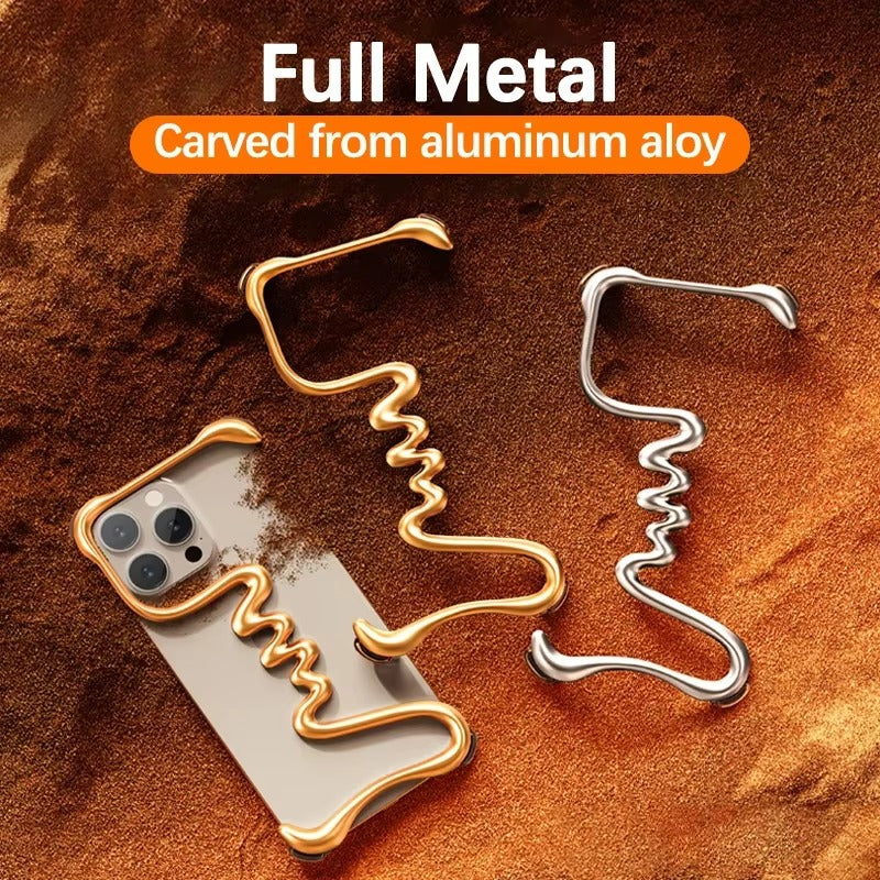 Luxury iPhone Metal Bumper Case — Aluminum Alloy Frameless Heat-Dissipation Frame, Lightweight Shockproof Anti-Slip Protective Cover