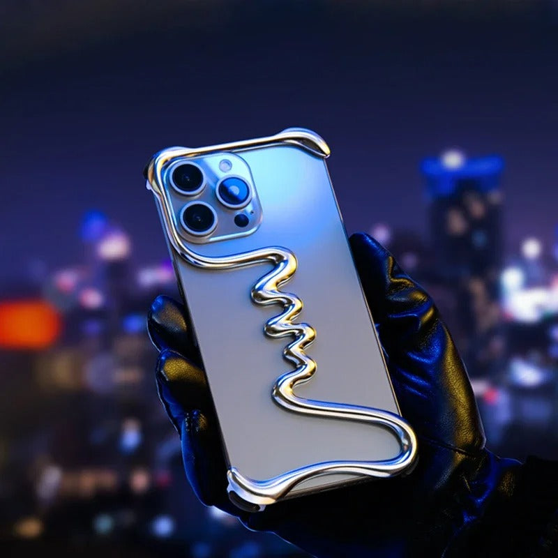 Luxury iPhone Metal Bumper Case — Aluminum Alloy Frameless Heat-Dissipation Frame, Lightweight Shockproof Anti-Slip Protective Cover