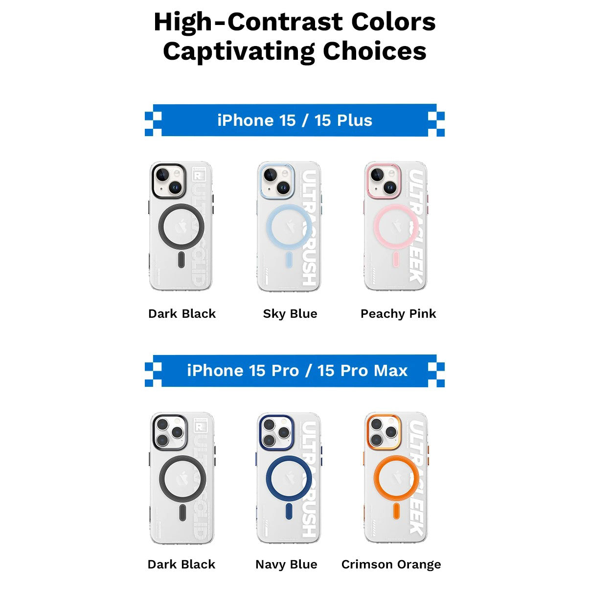 Luxury iPhone Transparent MagSafe Case — ROCK Shockproof Magnetic Cover, Wireless Charging Compatible, Clear Anti-Fingerprint Scratch-Resistant Design