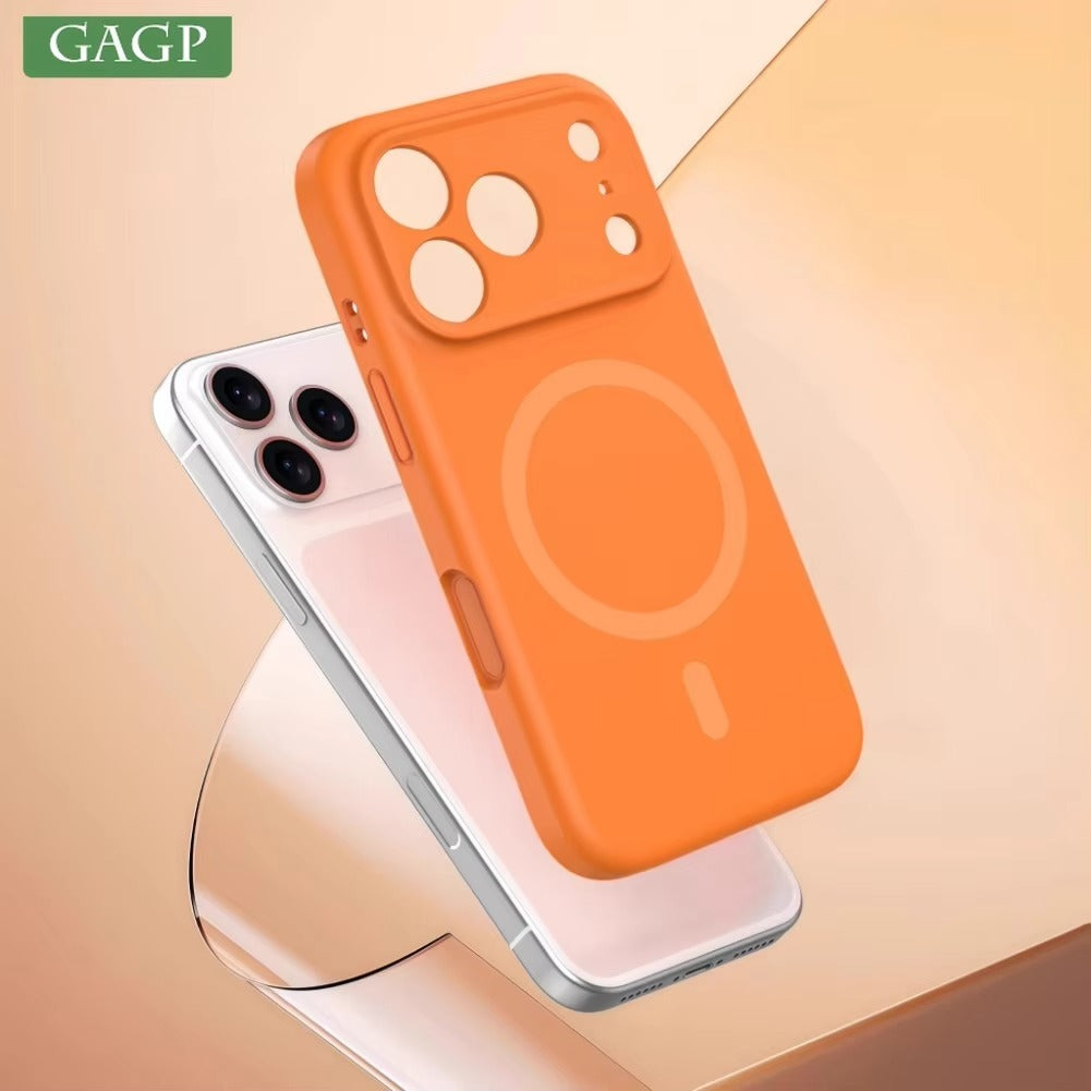 Premium iPhone Case — Carbon Fiber Soft Liquid Silicone Cover, MagSafe Compatible, Wireless-Charging, Shockproof, Anti-Fingerprint, Full Protection