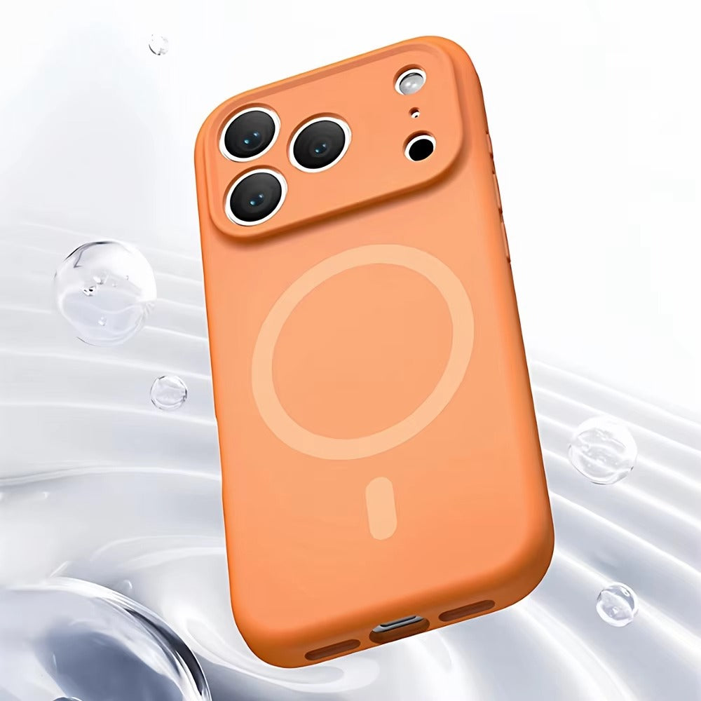 Premium iPhone Case — Carbon Fiber Soft Liquid Silicone Cover, MagSafe Compatible, Wireless-Charging, Shockproof, Anti-Fingerprint, Full Protection