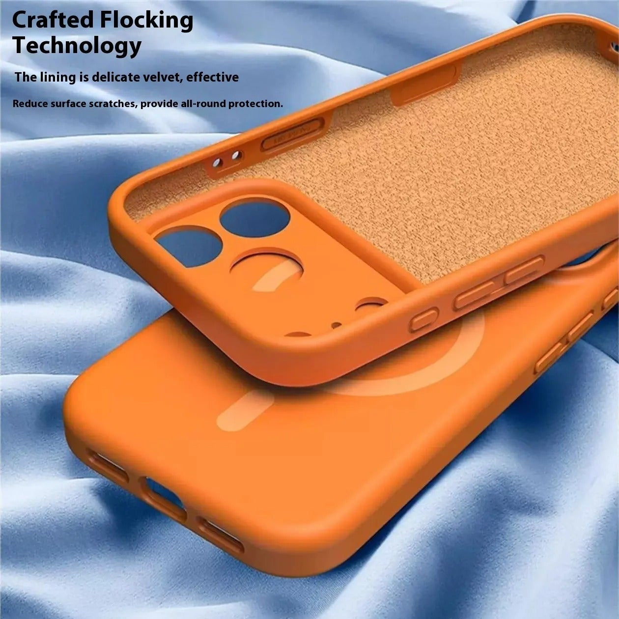 Premium iPhone Case — Carbon Fiber Soft Liquid Silicone Cover, MagSafe Compatible, Wireless-Charging, Shockproof, Anti-Fingerprint, Full Protection