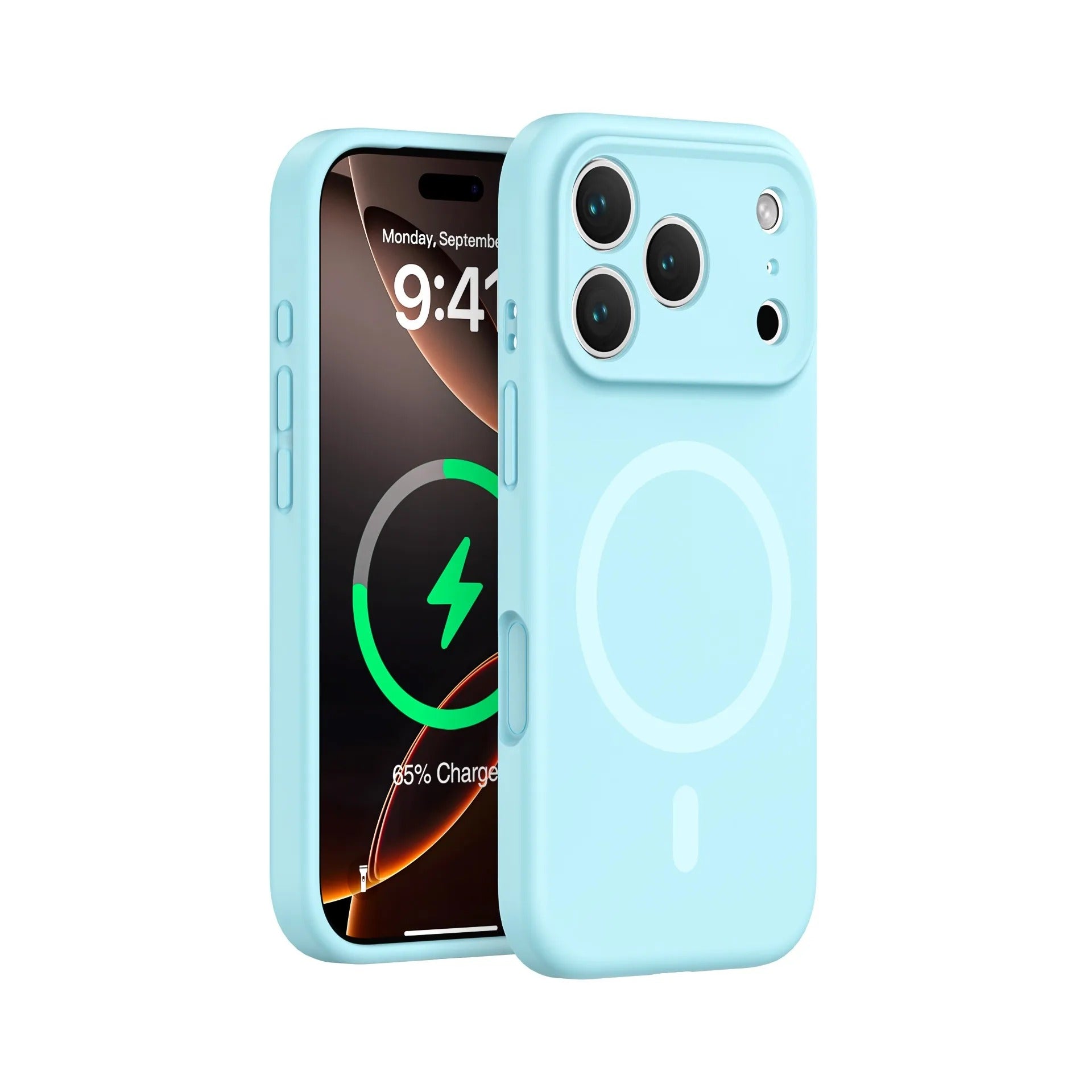 Premium iPhone Case — Carbon Fiber Soft Liquid Silicone Cover, MagSafe Compatible, Wireless-Charging, Shockproof, Anti-Fingerprint, Full Protection