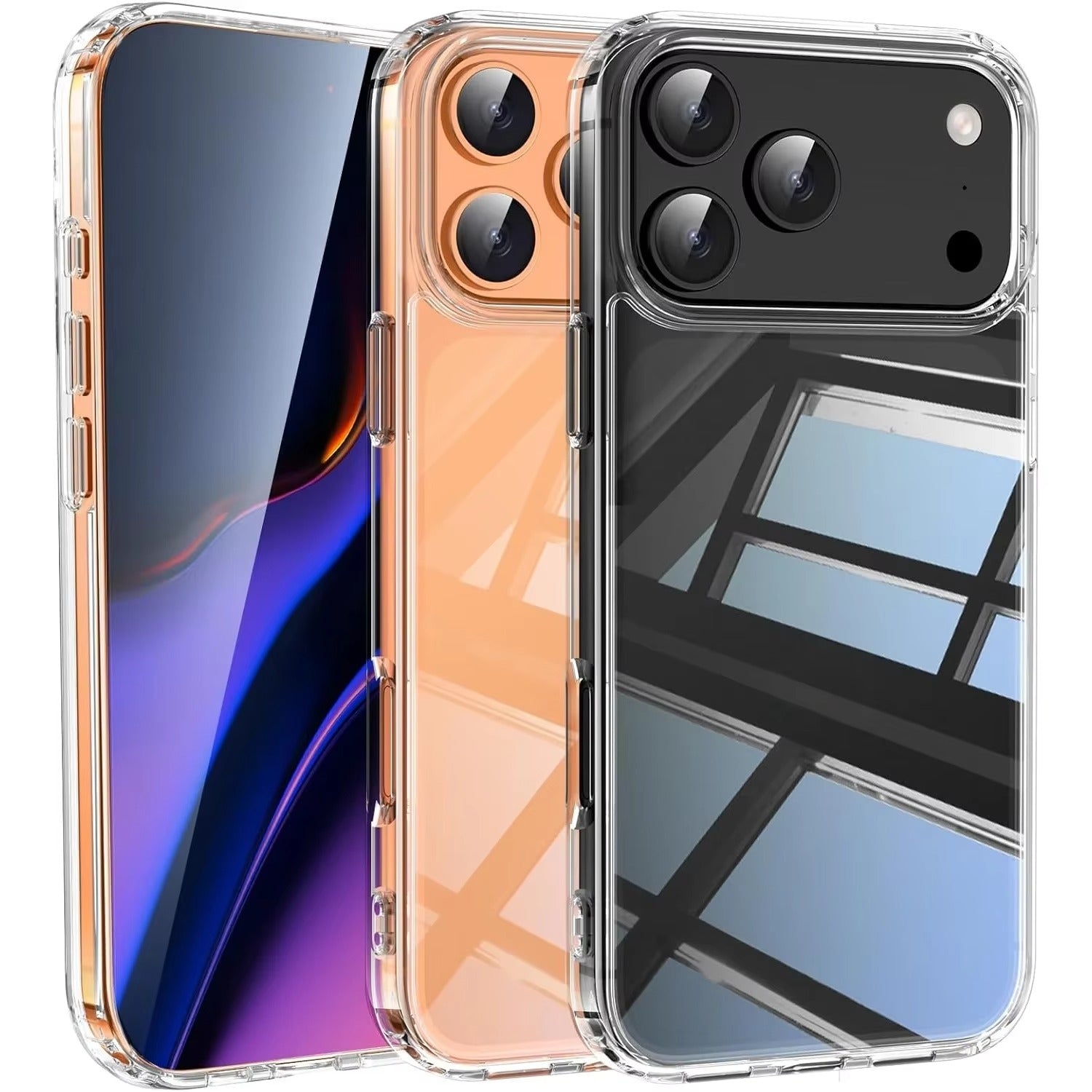Premium Clear iPhone Case Ultra Thin Shockproof Protective Cover — Anti-Fingerprint TPU + PC Hybrid Design with Non-Slip Grip and Scratch Resistance