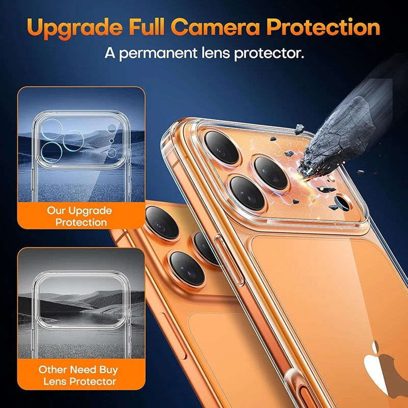 Premium Clear iPhone Case Ultra Thin Shockproof Protective Cover — Anti-Fingerprint TPU + PC Hybrid Design with Non-Slip Grip and Scratch Resistance