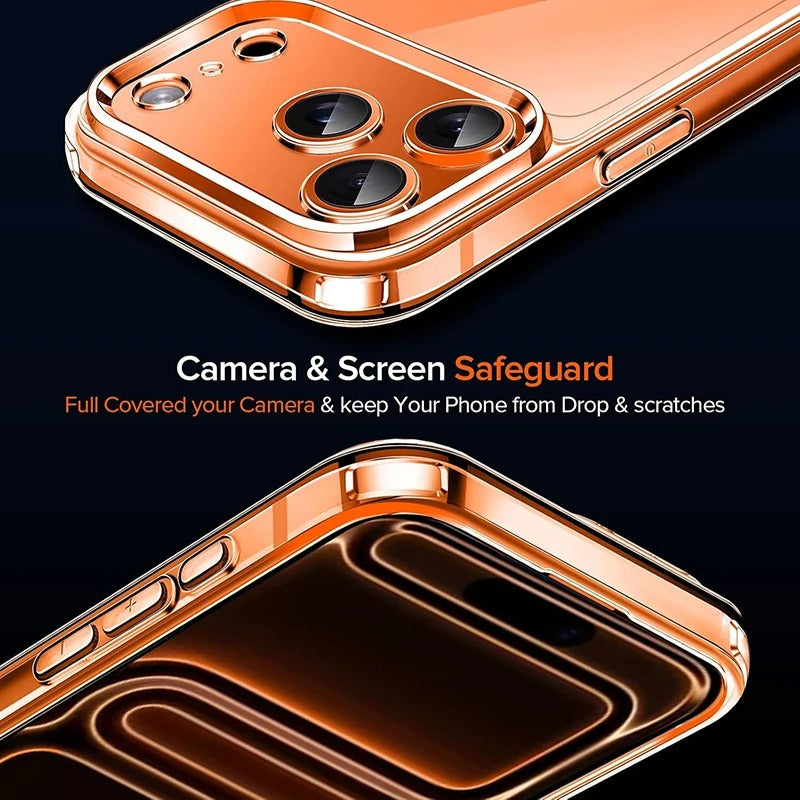 Premium Clear iPhone Case Ultra Thin Shockproof Protective Cover — Anti-Fingerprint TPU + PC Hybrid Design with Non-Slip Grip and Scratch Resistance
