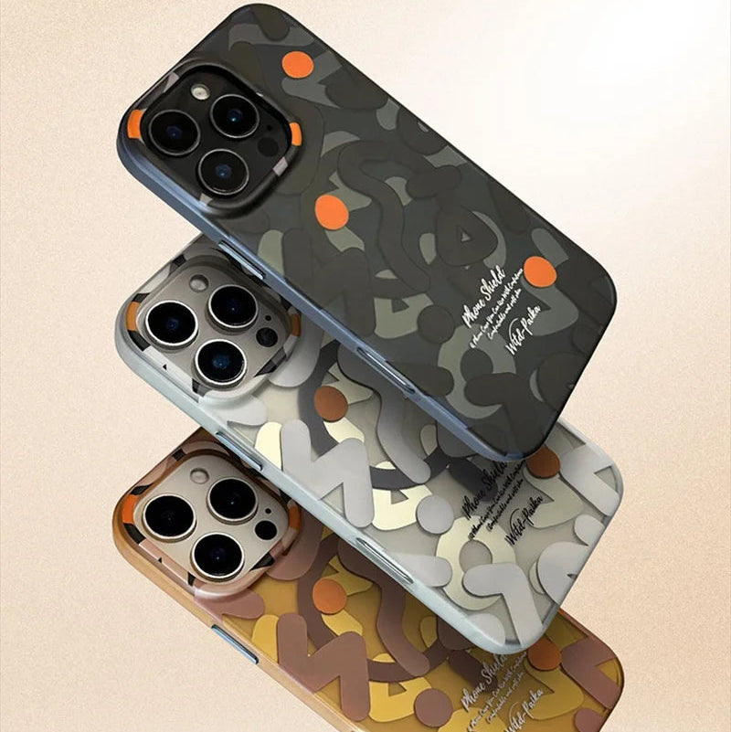 Premium MagSafe Magnetic iPhone Case — Matte Graffiti Pattern Shockproof Cover with Anti-Fingerprint Grip and Wireless Charging Compatibility