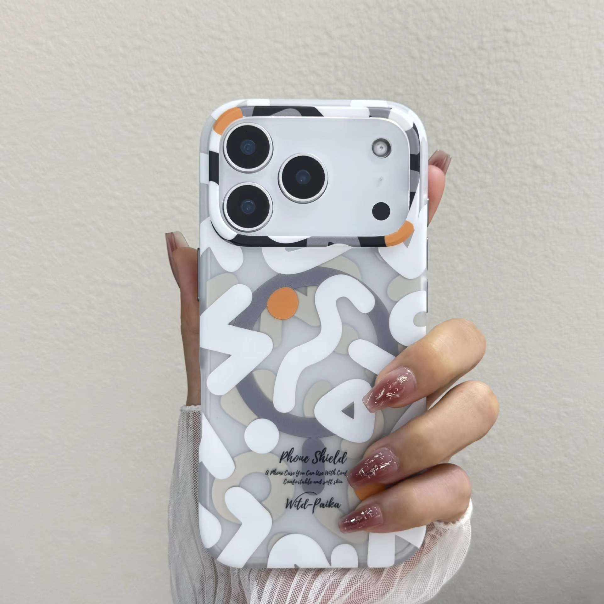 Premium MagSafe Magnetic iPhone Case — Matte Graffiti Pattern Shockproof Cover with Anti-Fingerprint Grip and Wireless Charging Compatibility