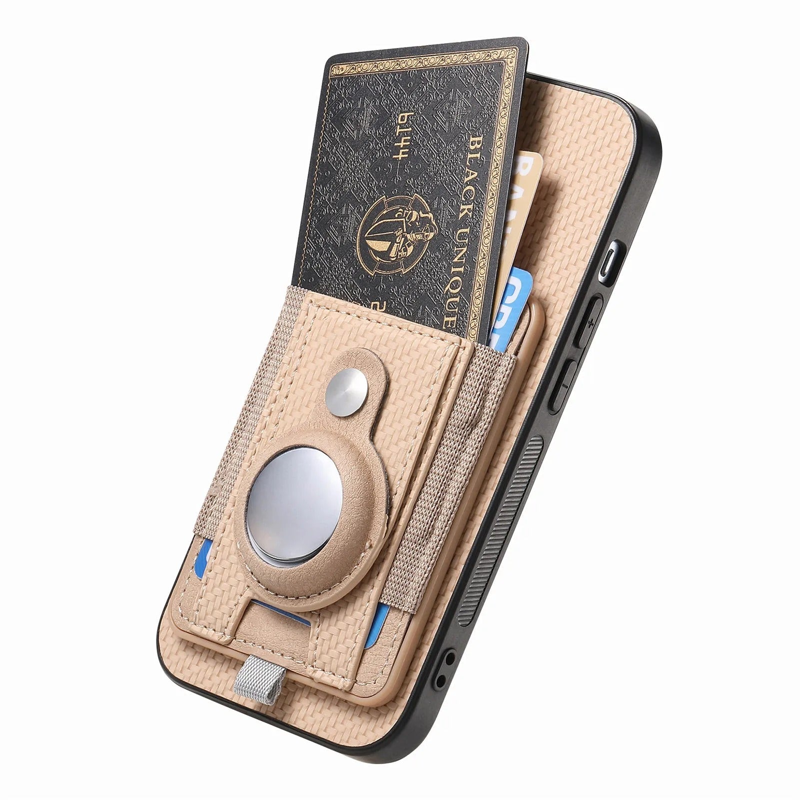 Premium iPhone Case — MagSafe Magnetic Wallet Cover with AirTag Card Holder, Shock-Resistant Anti-Scratch Non-Slip PC+TPU Design