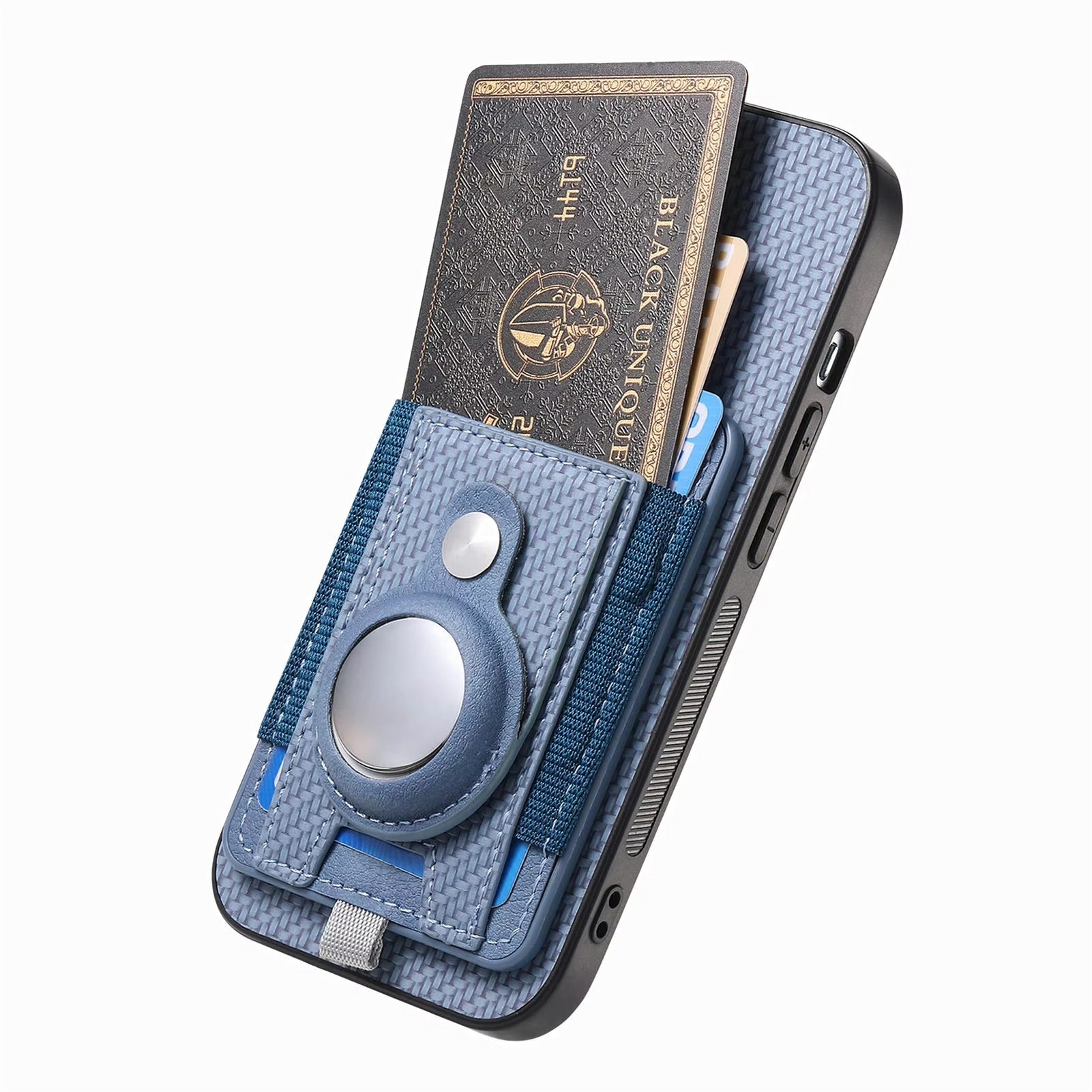 Premium iPhone Case — MagSafe Magnetic Wallet Cover with AirTag Card Holder, Shock-Resistant Anti-Scratch Non-Slip PC+TPU Design