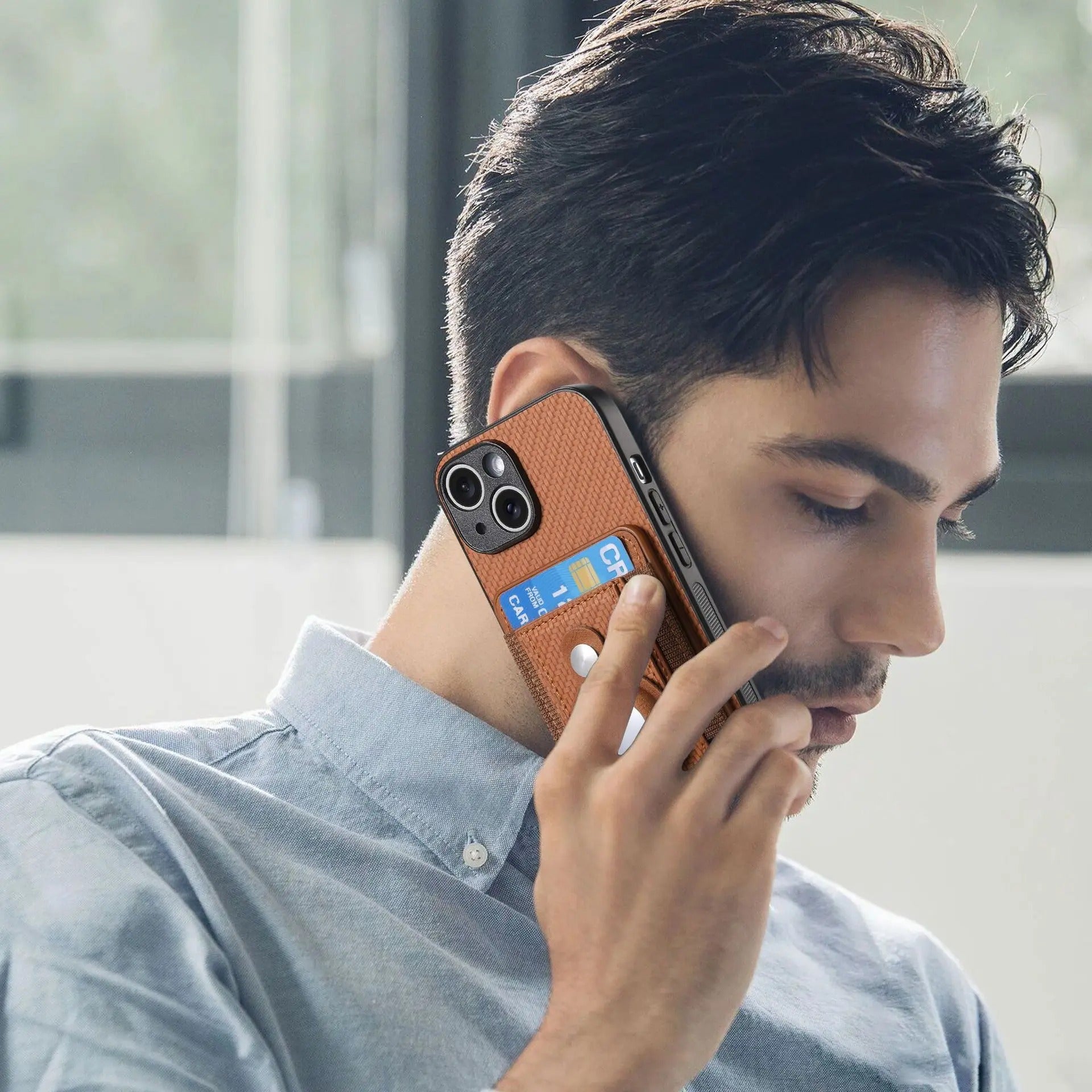 Premium iPhone Case — MagSafe Magnetic Wallet Cover with AirTag Card Holder, Shock-Resistant Anti-Scratch Non-Slip PC+TPU Design