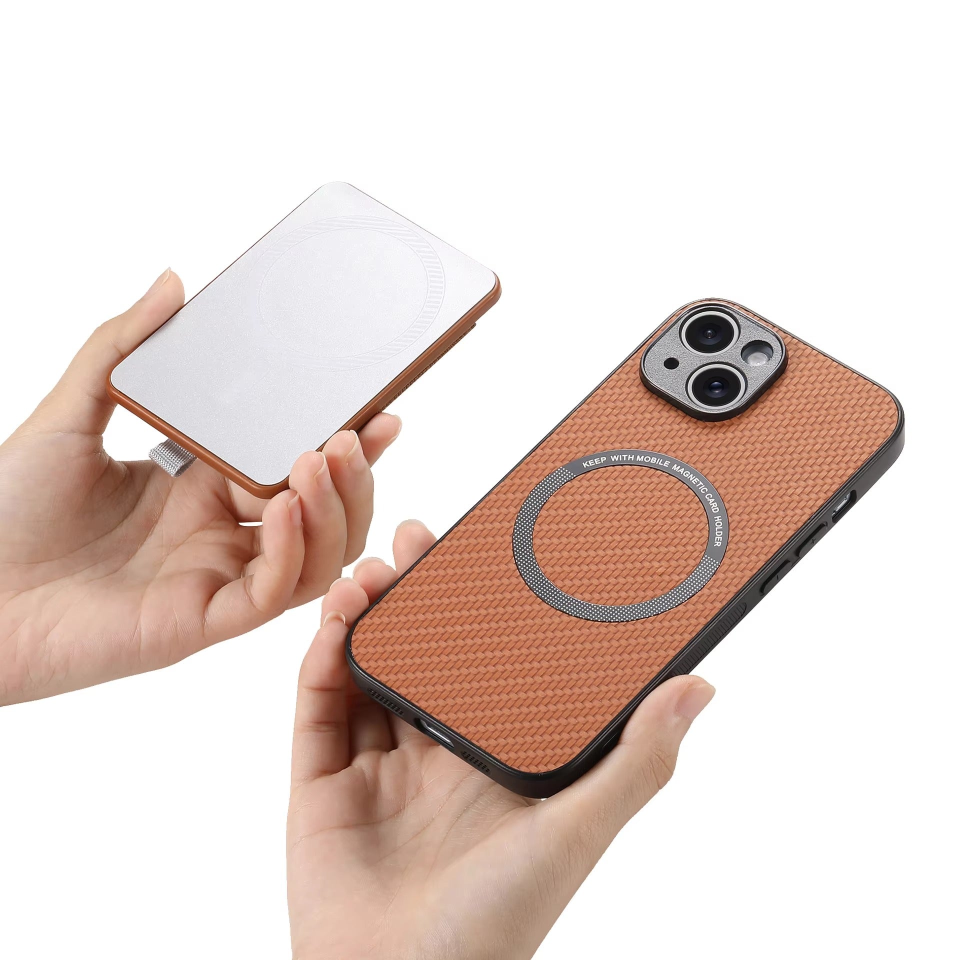 Premium iPhone Case — MagSafe Magnetic Wallet Cover with AirTag Card Holder, Shock-Resistant Anti-Scratch Non-Slip PC+TPU Design