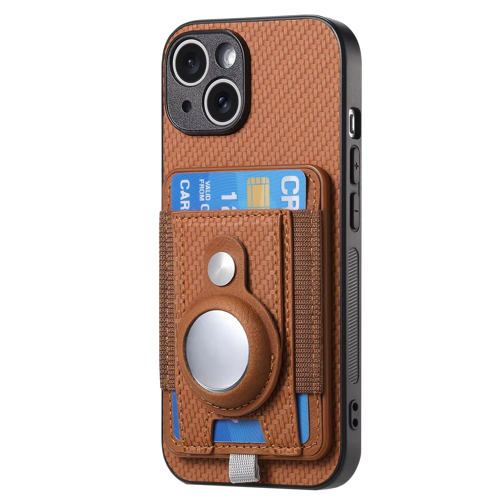 Premium iPhone Case — MagSafe Magnetic Wallet Cover with AirTag Card Holder, Shock-Resistant Anti-Scratch Non-Slip PC+TPU Design