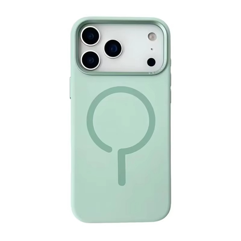 Premium Magnetic Liquid Silicone iPhone Case — MagSafe Wireless Charging, Alloy Lens Protection, Soft Anti-Fingerprint Matte Shockproof Cover
