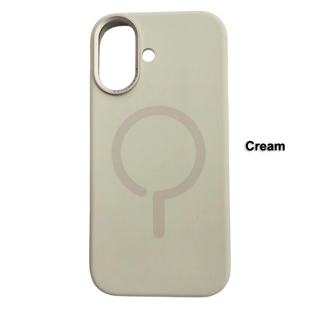 Premium Magnetic Liquid Silicone iPhone Case — MagSafe Wireless Charging, Alloy Lens Protection, Soft Anti-Fingerprint Matte Shockproof Cover