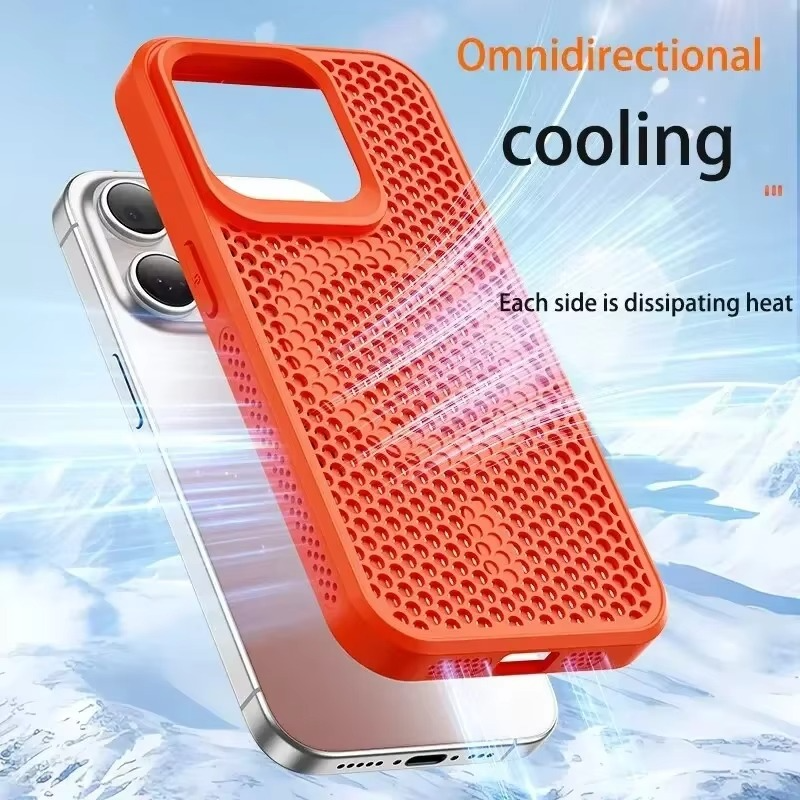 Premium iPhone Case — Magnetic Cooling Heat-Dissipation Hard Back Cover, Breathable, Shockproof, Anti-Fingerprint, Dustproof, Matte Finish, MagSafe Compatible