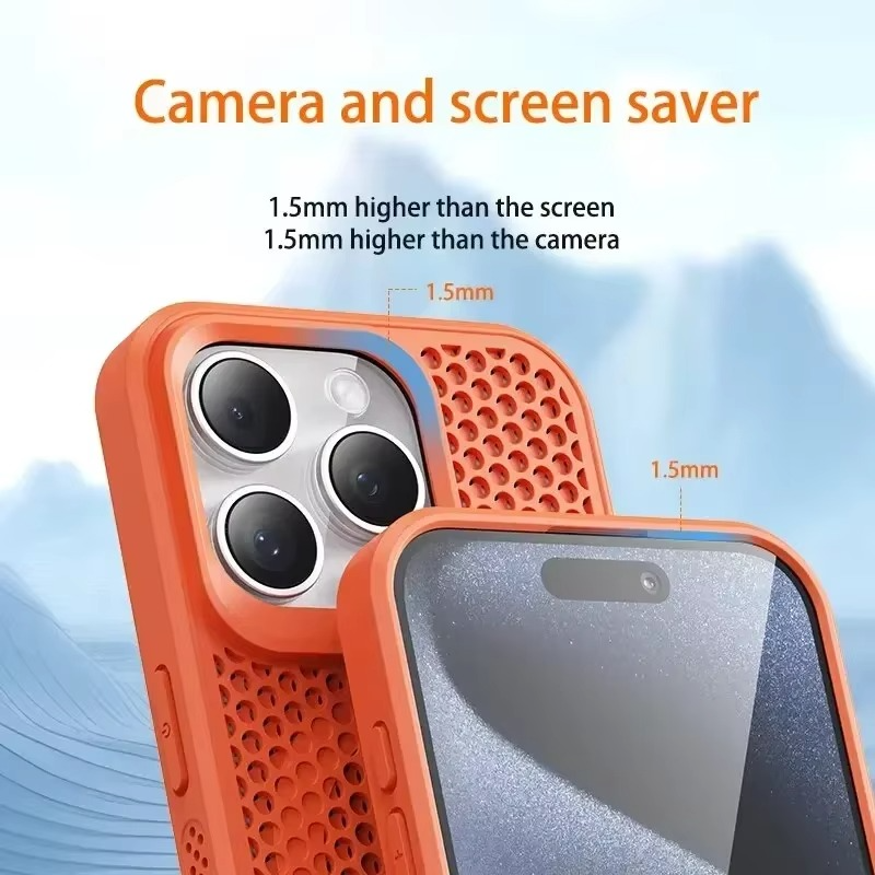 Premium iPhone Case — Magnetic Cooling Heat-Dissipation Hard Back Cover, Breathable, Shockproof, Anti-Fingerprint, Dustproof, Matte Finish, MagSafe Compatible
