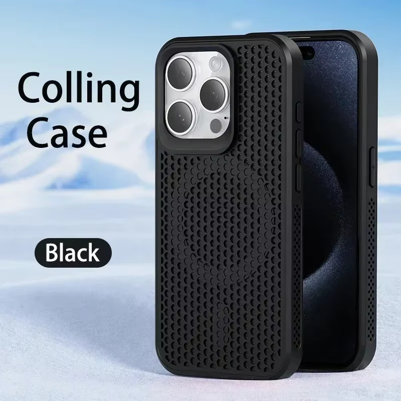 Premium iPhone Case — Magnetic Cooling Heat-Dissipation Hard Back Cover, Breathable, Shockproof, Anti-Fingerprint, Dustproof, Matte Finish, MagSafe Compatible