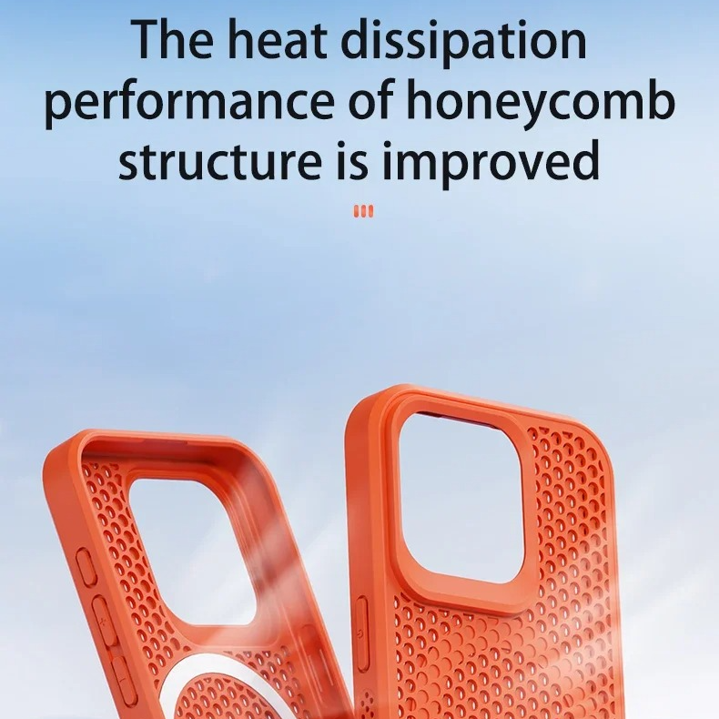 Premium iPhone Case — Magnetic Cooling Heat-Dissipation Hard Back Cover, Breathable, Shockproof, Anti-Fingerprint, Dustproof, Matte Finish, MagSafe Compatible