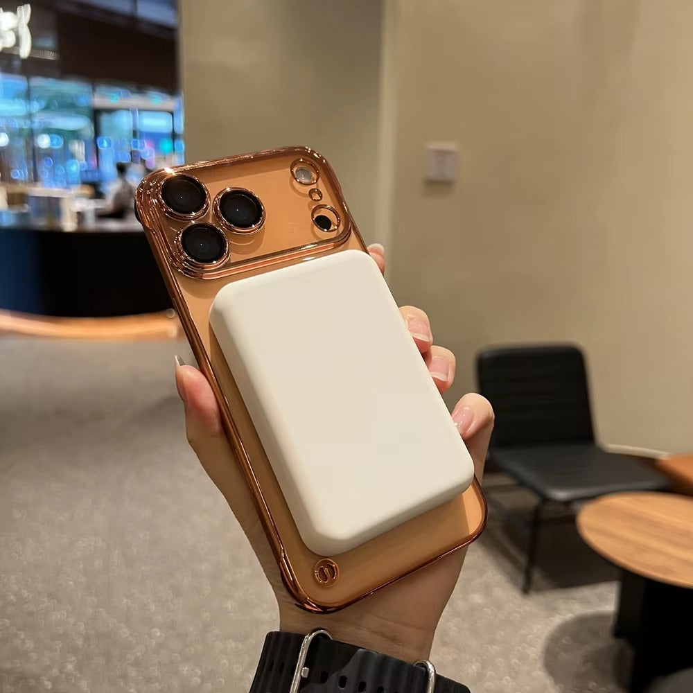 Premium iPhone Case — Plating Frameless Slim Transparent PC Cover for MagSafe with Borderless Design, Camera Protection, Anti-Fingerprint, Anti-Scratch, Dustproof