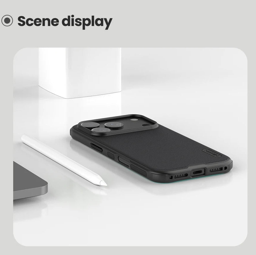 Premium Shockproof iPhone Case — Airbag Drop Protection, Anti-Scratch Frosted PC+TPU Tough Cover with Non-Slip Texture and Raised Edges