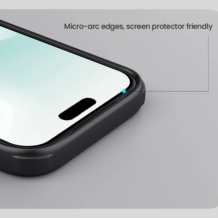 Premium Shockproof iPhone Case — Airbag Drop Protection, Anti-Scratch Frosted PC+TPU Tough Cover with Non-Slip Texture and Raised Edges