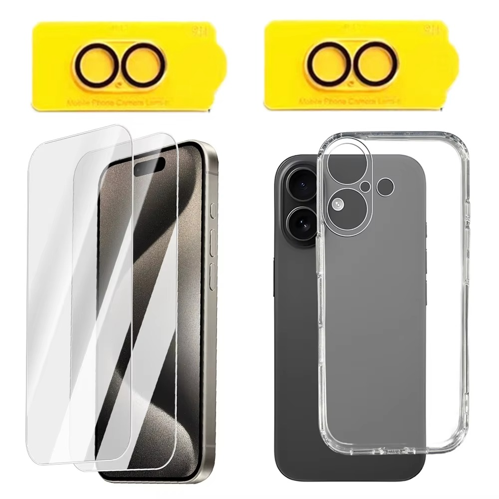 Premium Transparent iPhone Case — Shockproof Clear PC+TPU Cover with Corner Protection, Anti-Scratch, Slim Protective Shell