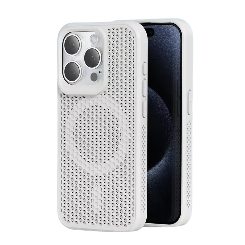 Premium iPhone Case — Magnetic Cooling Heat-Dissipation Hard Back Cover, Breathable, Shockproof, Anti-Fingerprint, Dustproof, Matte Finish, MagSafe Compatible