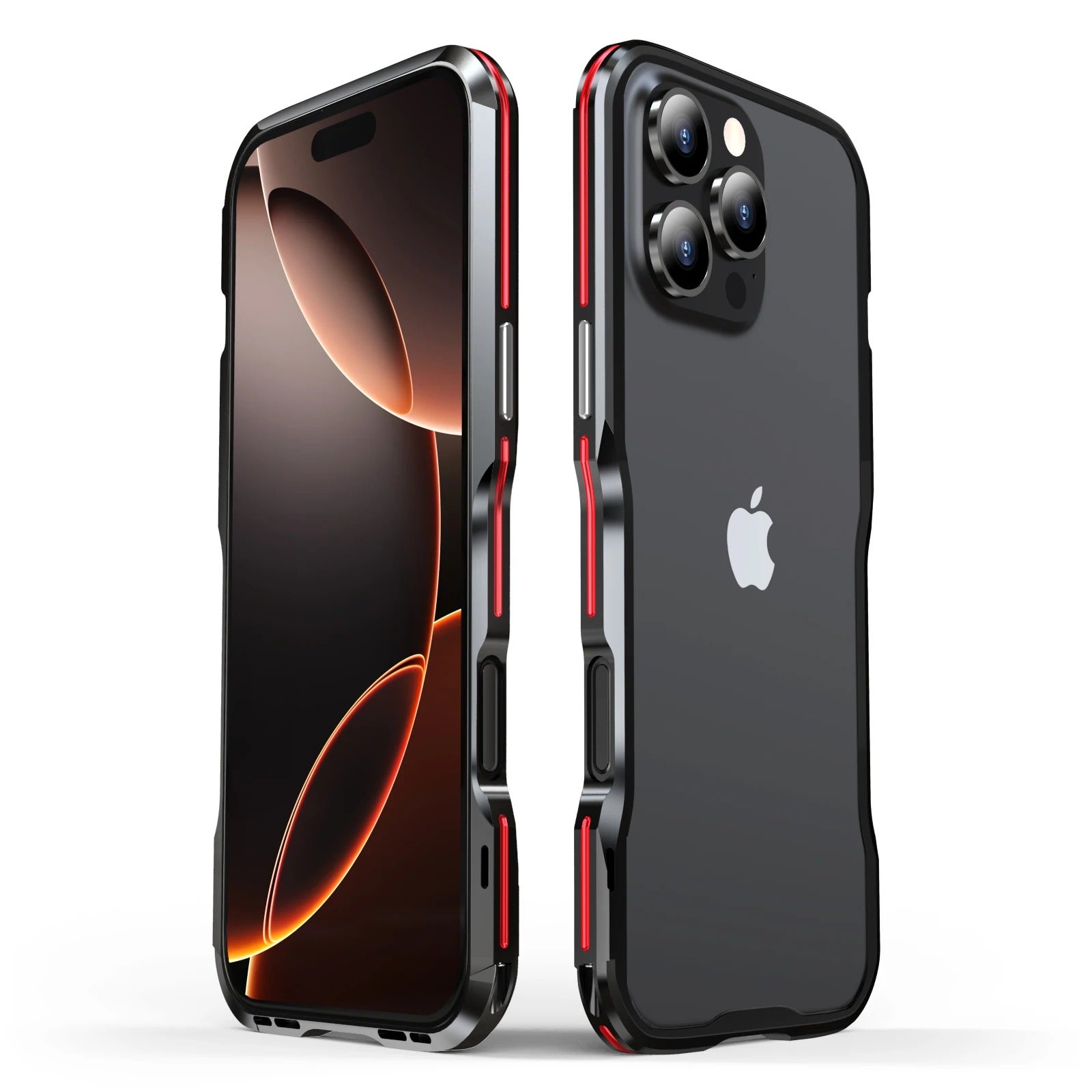 Premium iPhone Case Aluminum Bumper Frame — Metal Lens Protection, Shockproof Durable Phone Shell, Slim Non-Slip Scratch-Resistant Design