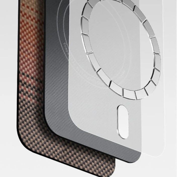 Premium iPhone Case — 100% Kevlar Aramid Carbon Fiber MagSafe Cover with Ultra-Thin Full-Coverage Protection, Matte Anti-Scratch Finish & Raised Screen/Lens Guards