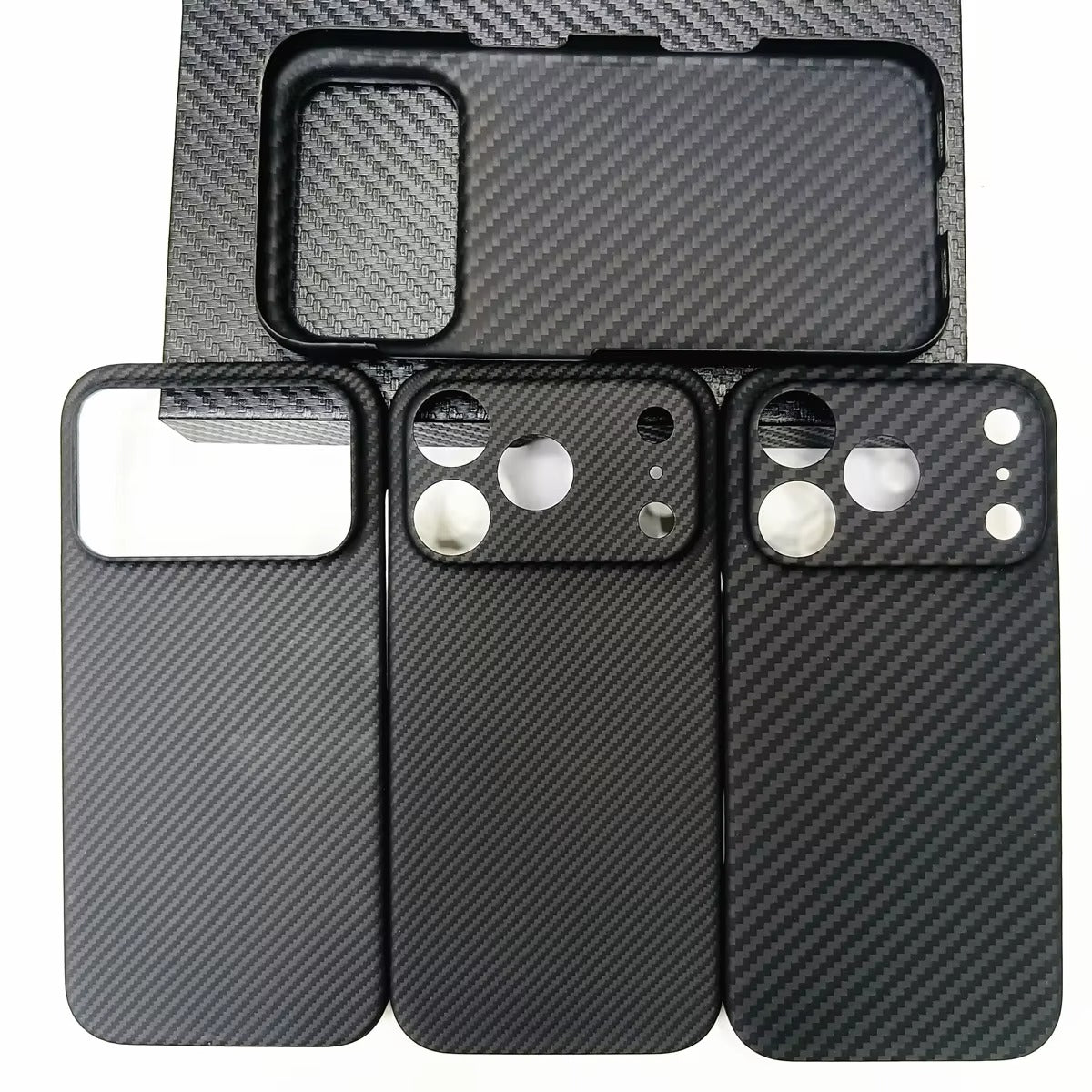 Premium iPhone Case — 1500D Aramid Carbon Fiber Ultra-Thin Hard Armor Cover with Shockproof Lightweight Anti-Fingerprint Full-Coverage Design