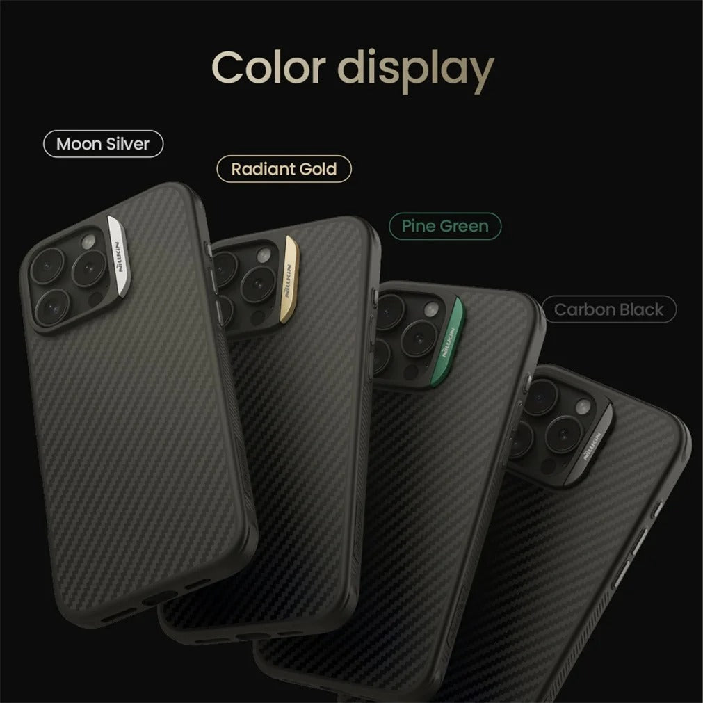 Premium iPhone Case — 600D Kevlar Magnetic Carbon Fiber Cover with Shockproof Full-Coverage PC+TPU Design & MagSafe Wireless Charging Support