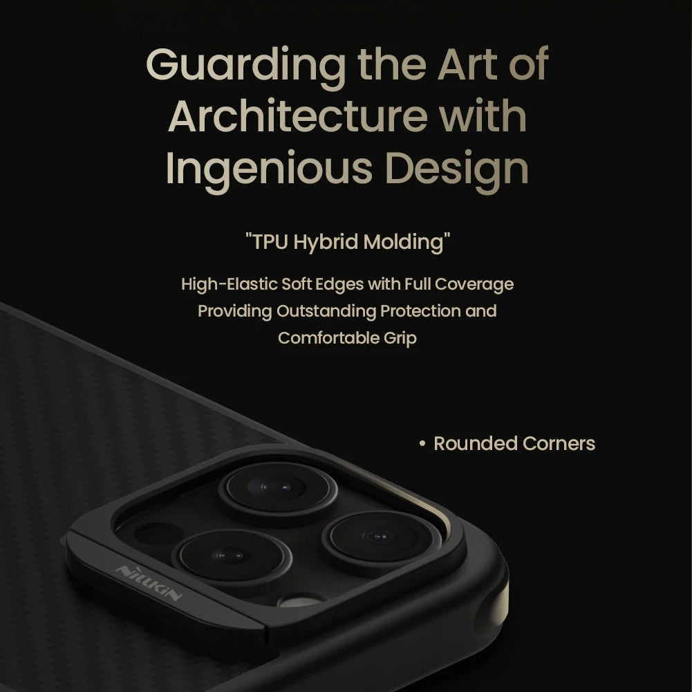 Premium iPhone Case — 600D Kevlar Magnetic Carbon Fiber Cover with Shockproof Full-Coverage PC+TPU Design & MagSafe Wireless Charging Support