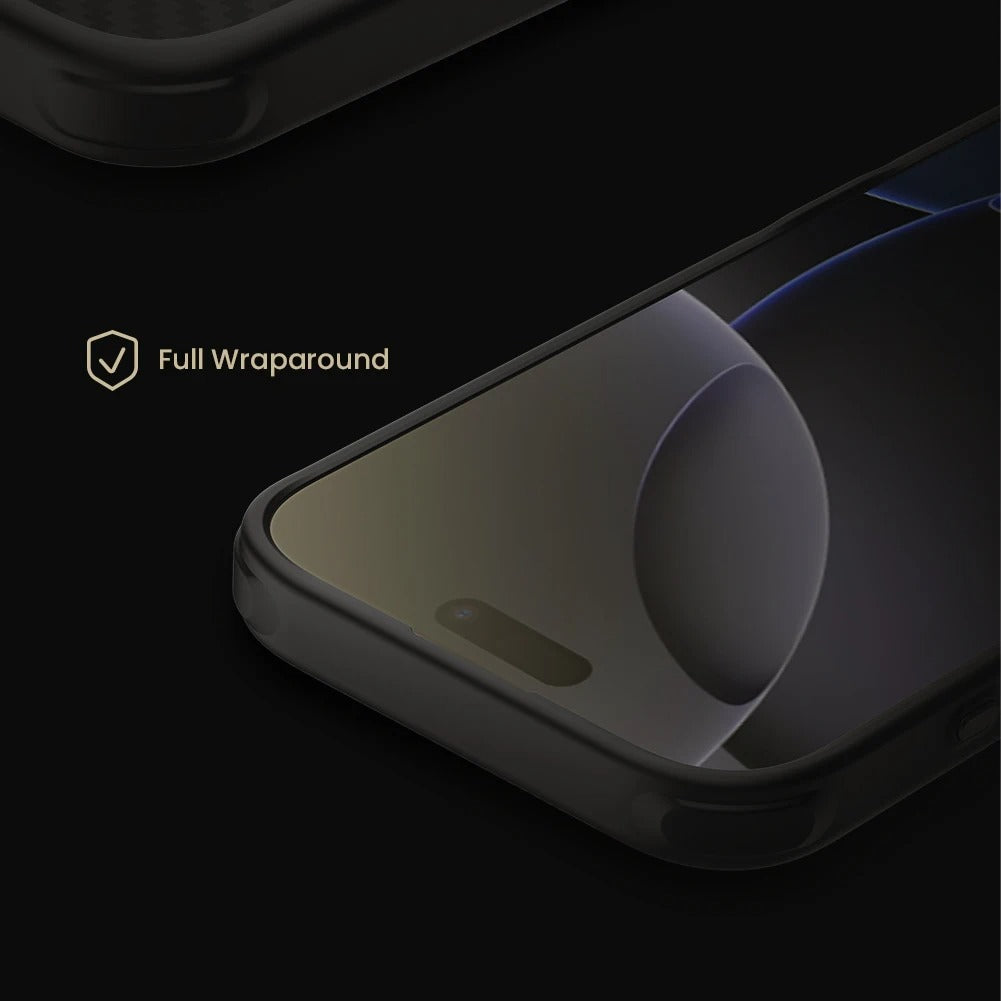 Premium iPhone Case — 600D Kevlar Magnetic Carbon Fiber Cover with Shockproof Full-Coverage PC+TPU Design & MagSafe Wireless Charging Support