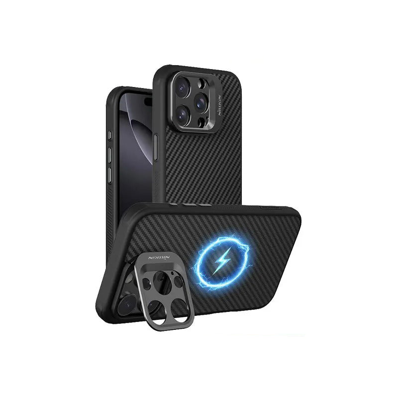 Premium iPhone Case — Aramid Fiber + TPU Magnetic Cover with Metal Frame Protection, Shockproof Full-Coverage Design & MagSafe Wireless Charging Support