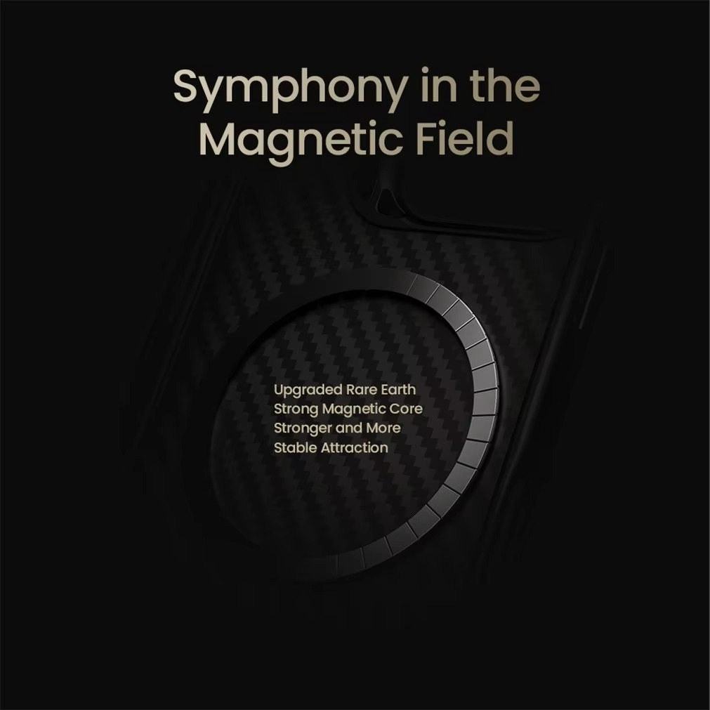 Premium iPhone Case — CarboProp Magnetic TPU+PC Cover with Lens Holder, Shockproof Protective Shell & MagSafe-Compatible Design