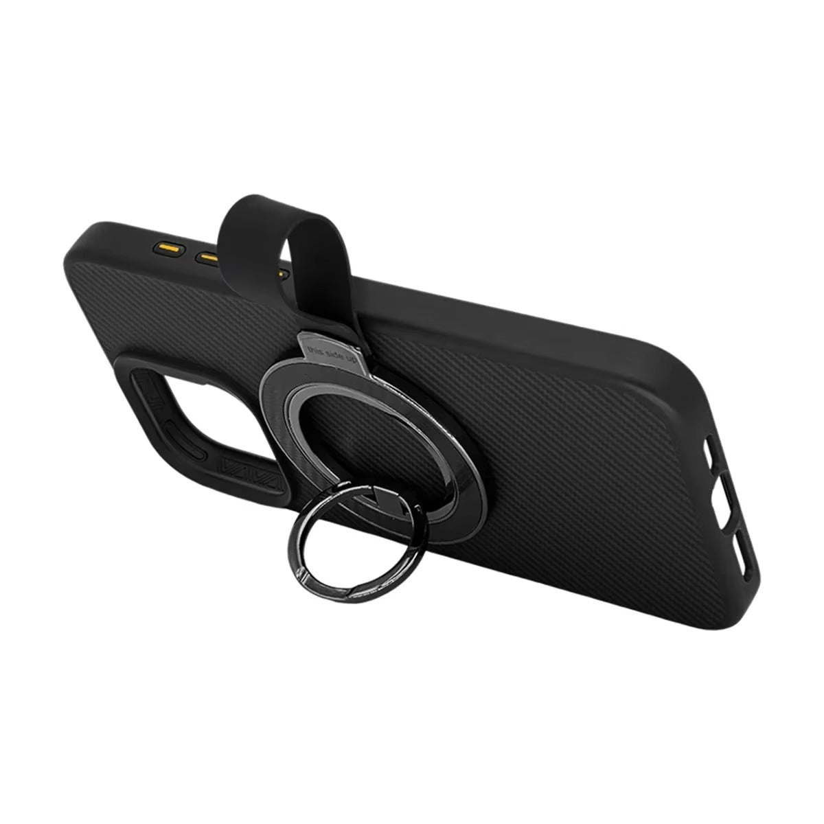 Premium iPhone Case — Carbon Fiber Full-Coverage Cover with Magnetic Stand, Removable Lens Protector, Anti-Fingerprint Shockproof PC+TPU Design & MagSafe Compatibility