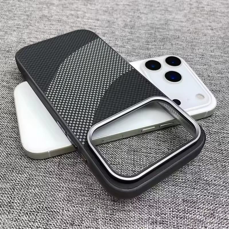 Luxury iPhone Case — Leather Plating Cover with Soft TPU Edges, Shockproof Anti-Scratch Design, Ultra-Thin Plated Frame & Full Camera Lens Protection