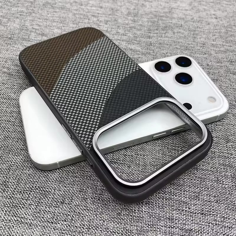 Luxury iPhone Case — Leather Plating Cover with Soft TPU Edges, Shockproof Anti-Scratch Design, Ultra-Thin Plated Frame & Full Camera Lens Protection