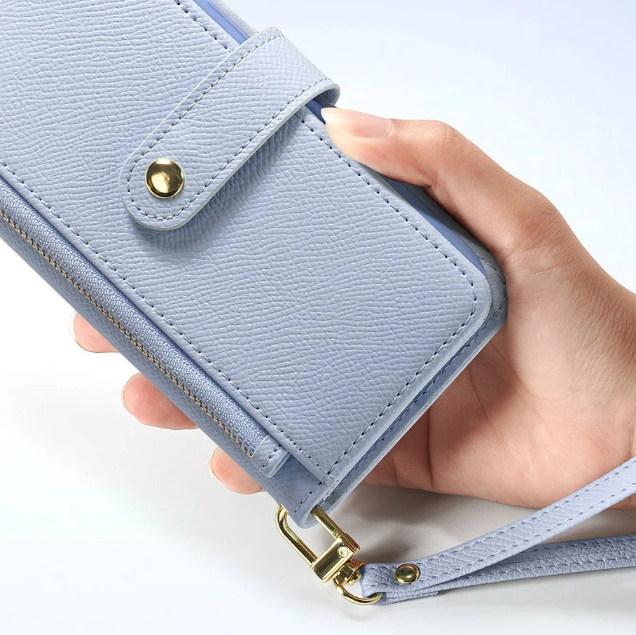 Premium iPhone Case — Cow Leather Detachable Magnetic Wallet Cover with Card Slots, Shockproof Drop Protection, Wireless-Charging Support & Lanyard Option