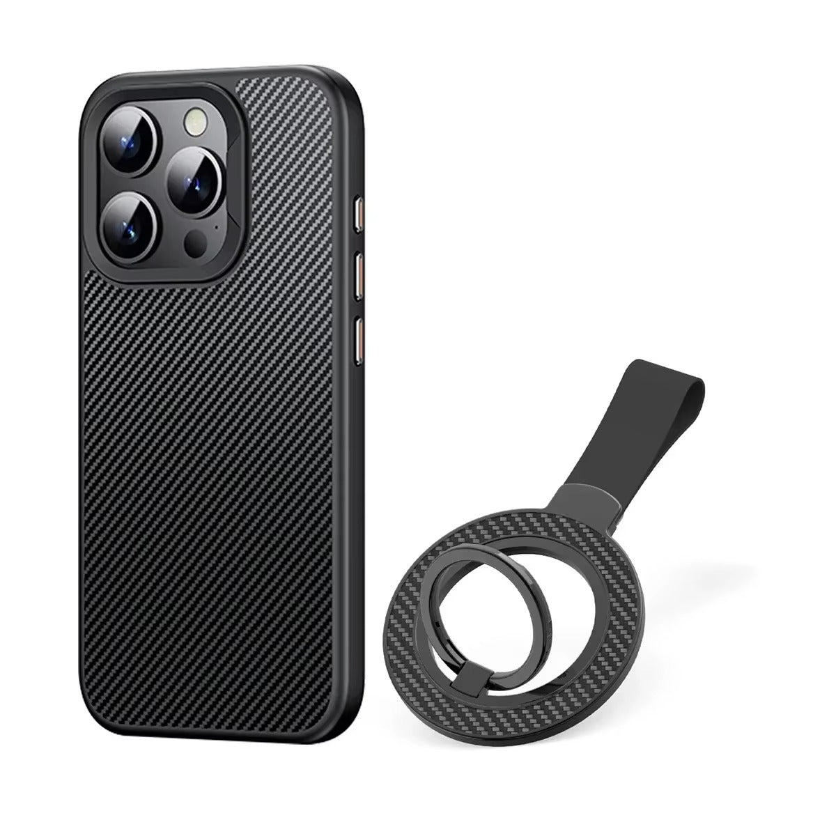 Premium iPhone Case — Kevlar Carbon Fiber Magnetic Cover with Shockproof Anti-Fingerprint Anti-Scratch Protection, Non-Slip Waterproof Design