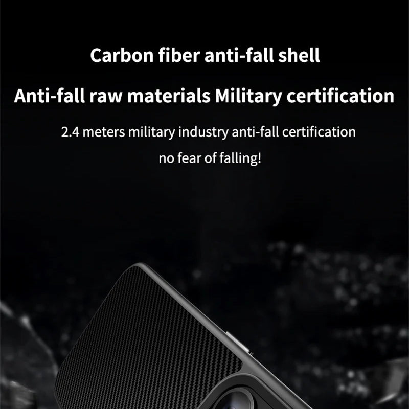 Premium iPhone Case — Kevlar Carbon Fiber Magnetic Cover with Shockproof Anti-Fingerprint Anti-Scratch Protection, Non-Slip Waterproof Design