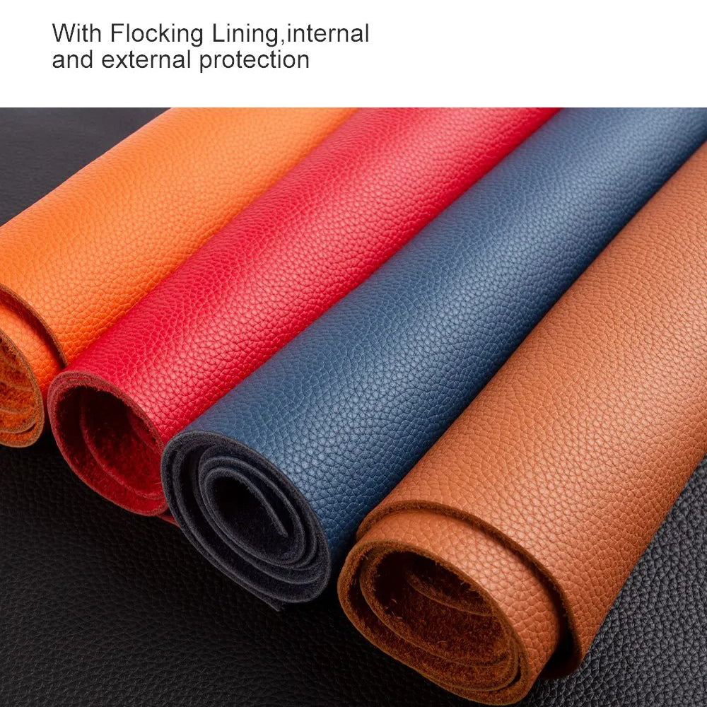 Premium iPhone Case — Genuine Cowhide Leather Cover with Card Holder Slot, Slim Shockproof PC Back and Anti-Fingerprint Non-Slip Design