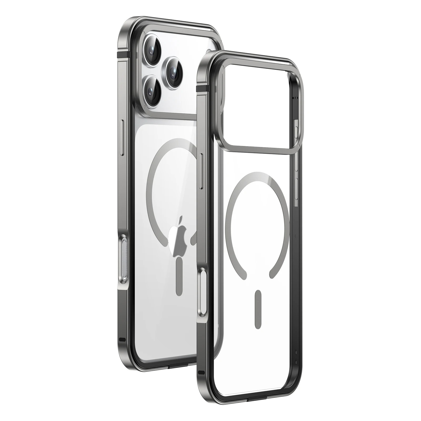 Premium iPhone Case — High-End Metal Frame with MagSafe Magnetic Charging, HD Acrylic Backplate, Durable Aluminum Alloy Protective Design