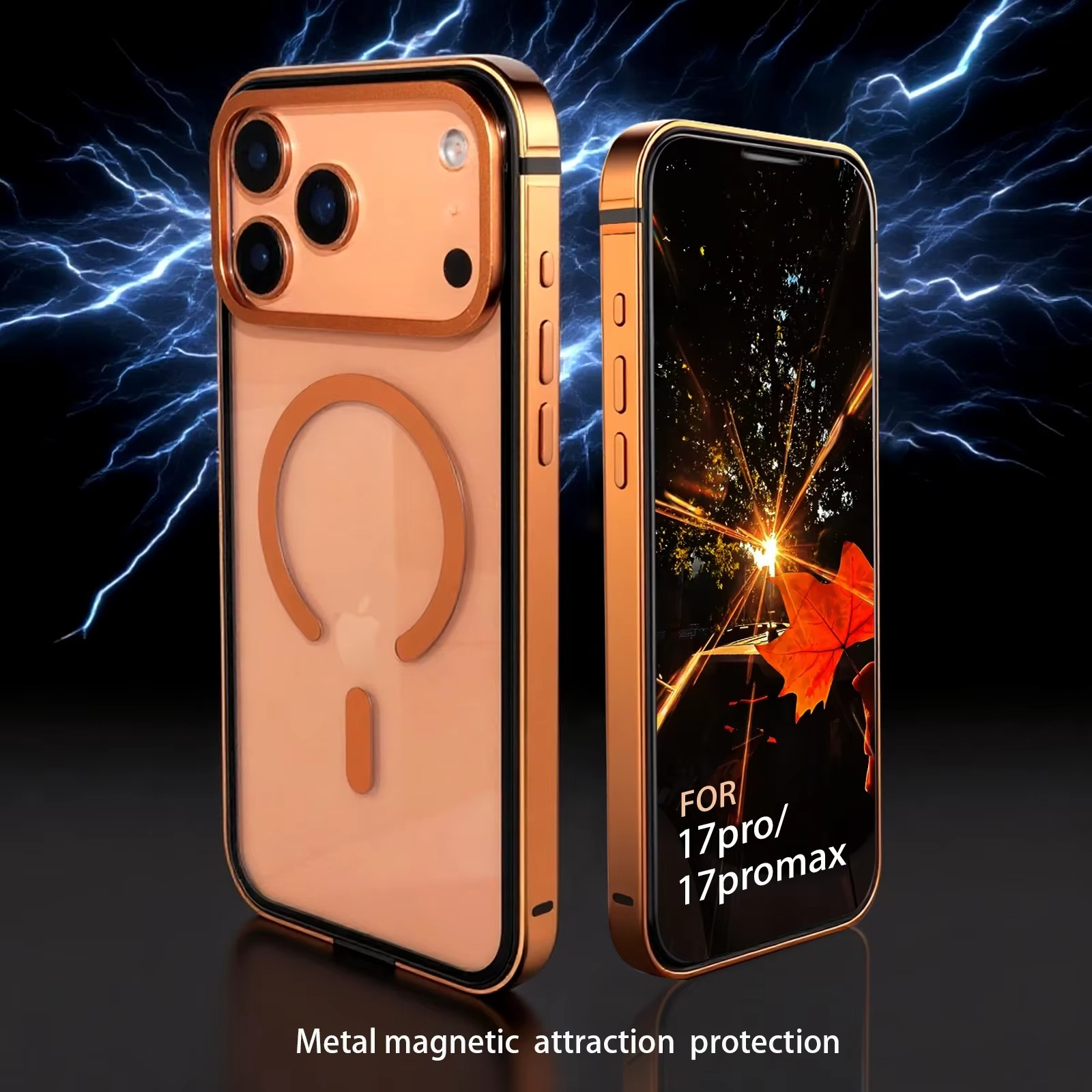 Premium iPhone Case — High-End Metal Frame with MagSafe Magnetic Charging, HD Acrylic Backplate, Durable Aluminum Alloy Protective Design