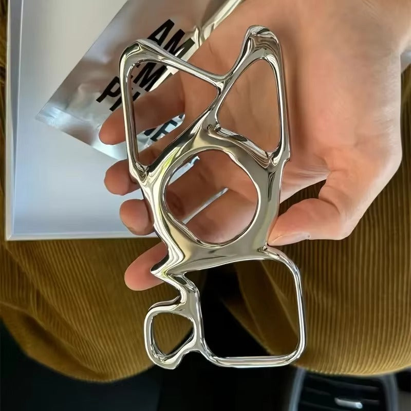 Premium iPhone Case — Hollow Electroplated Magnetic Cover with Shockproof Tough PC Design & Silver Plated Protective Frame