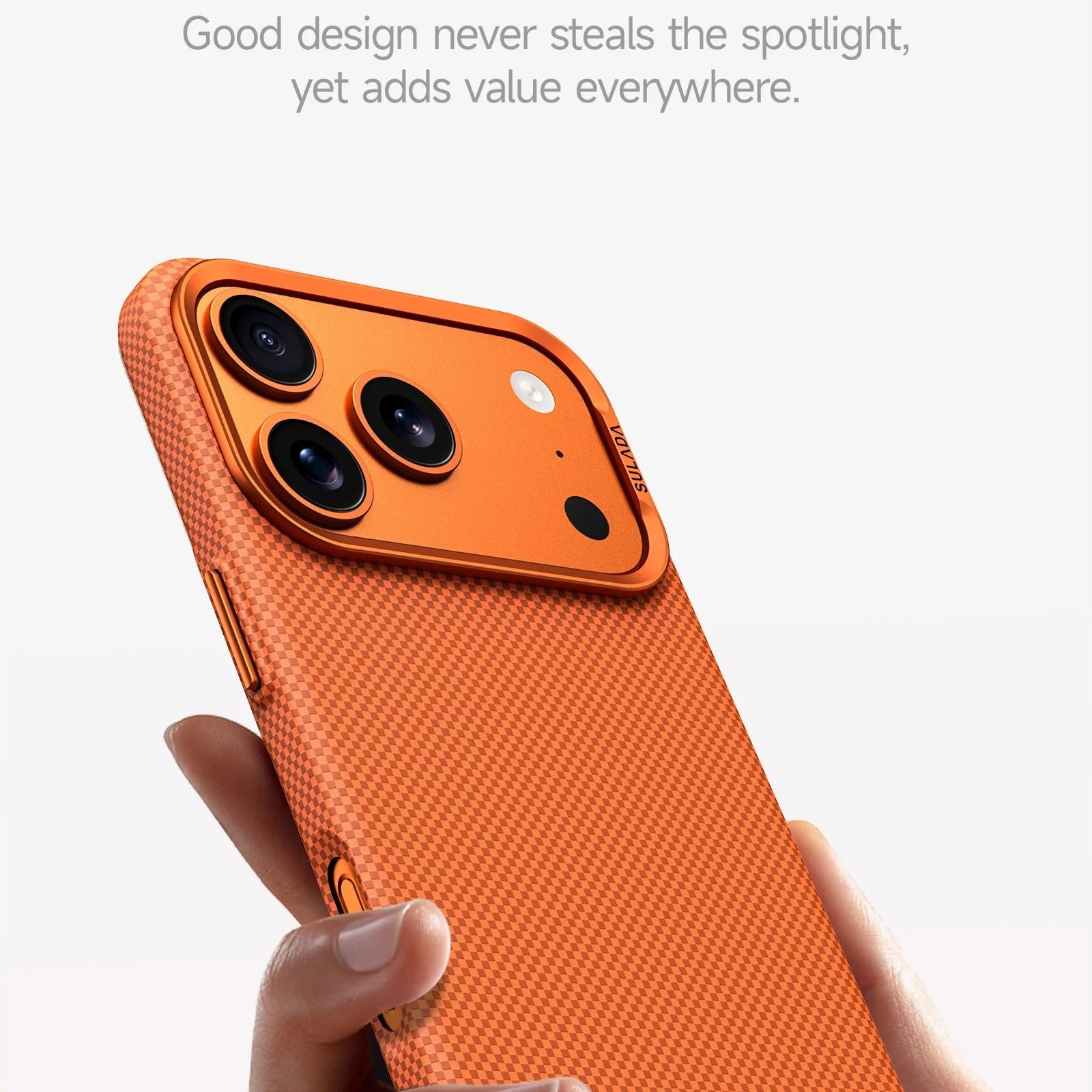 Premium iPhone Case — Kevlar Checkered Magnetic Stand Cover with Carbon Fiber Pattern, MagSafe PC Hard Shell & Raised Scratch-Resistant Lens Protection