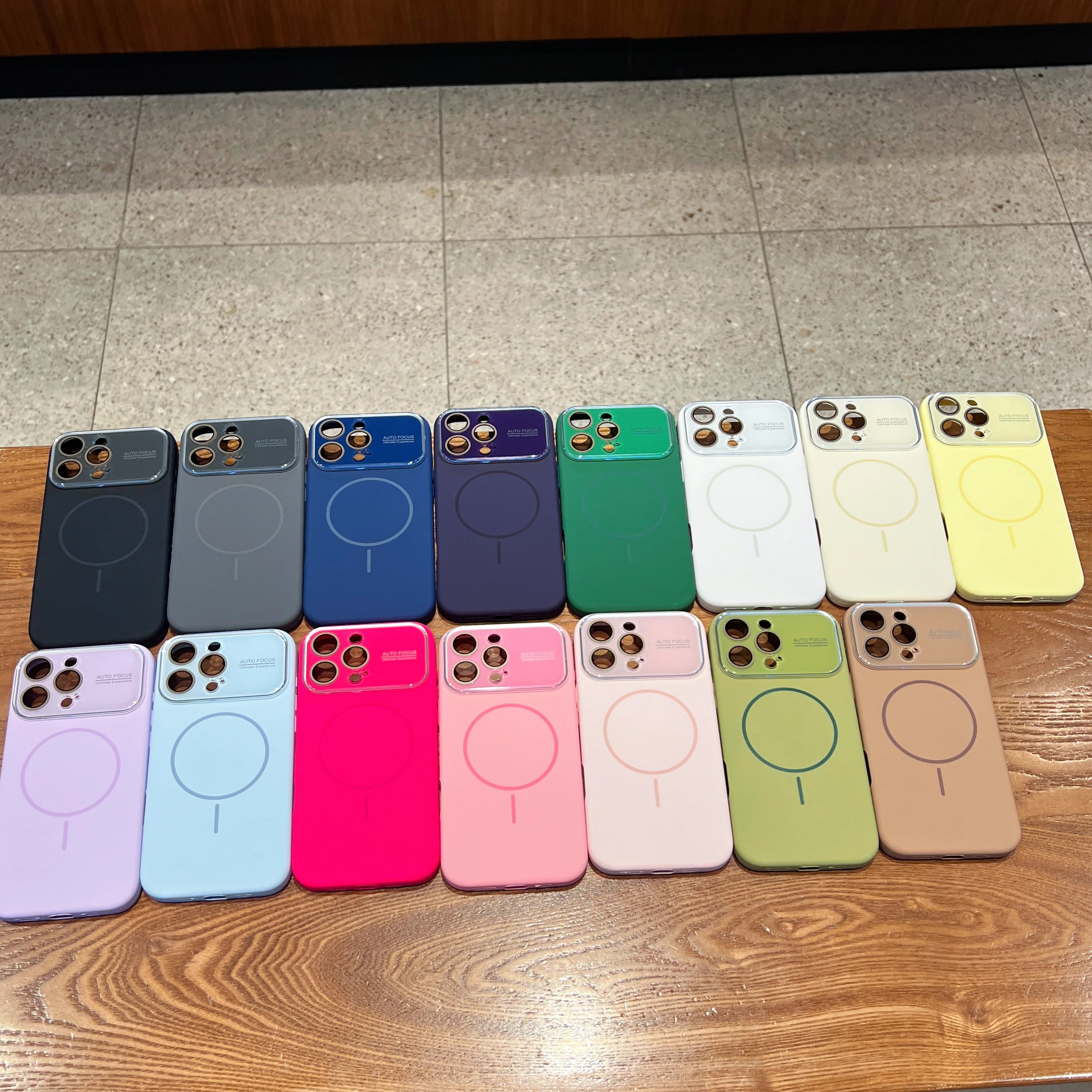 Premium iPhone Case — Liquid Silicone MagSafe Cover with Acrylic Lens Protection, Shockproof Soft-Touch Design & Half-Wrapped Finish