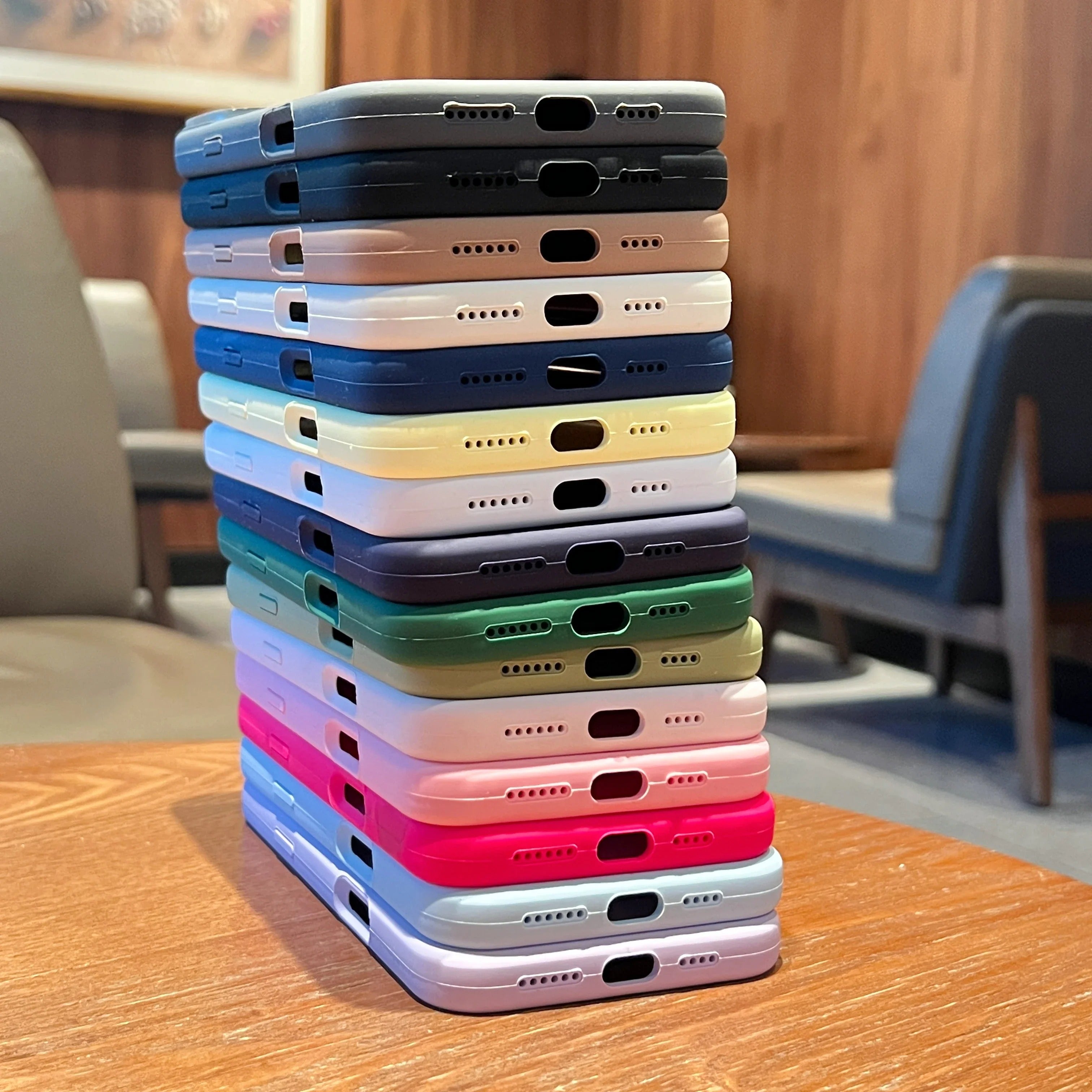 Premium iPhone Case — Liquid Silicone MagSafe Cover with Acrylic Lens Protection, Shockproof Soft-Touch Design & Half-Wrapped Finish